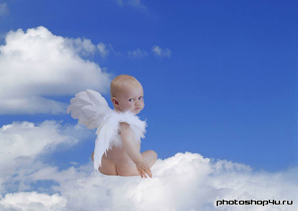 Ангел на облаке