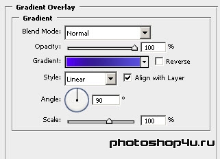 Стиль слоя Gradient Overlay (Наложение градиента)