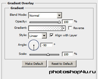 Стиль слоя Gradient Overlay (Наложение градиента)