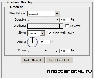 Стиль слоя Gradient Overlay (Наложение градиента)