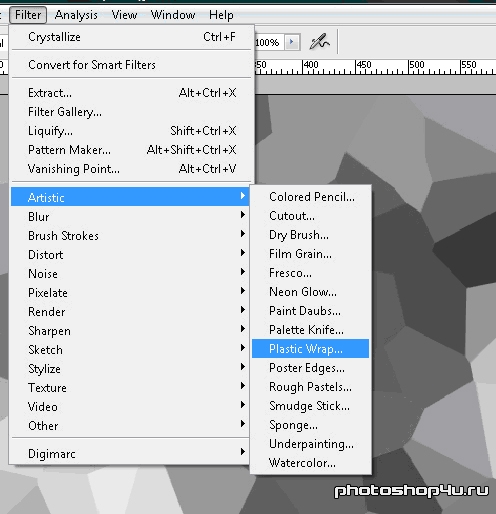 Фильтр Artistic⇒Plastic Wrap