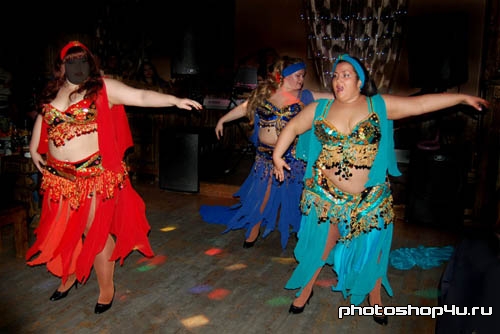 Шаблон женский для фотошопа - восточные танцы