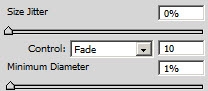 Size jitter (Колебание размера) кисти