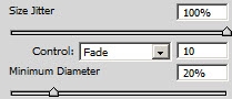 Size jitter (Колебание размера) кисти