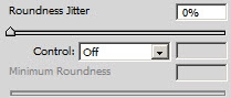 Roundness jitter (Колебание формы) кисти