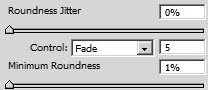 Roundness jitter (Колебание формы) кисти