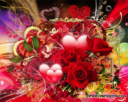 Скрап-набор - Розы и любовь