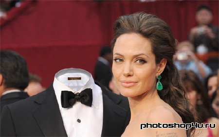 Шаблон для фото - с актрисой Джоли