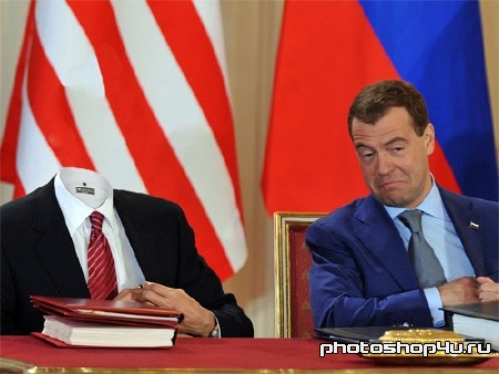 Шаблон для фотошопа - Заключение договора с главой правительства РФ