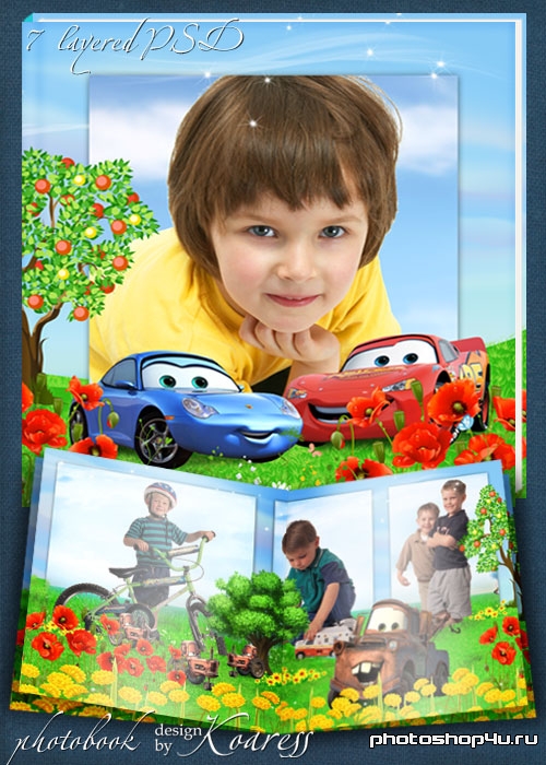 Детская фотокнига с героями мультфильма Тачки - Лето в Радиатор Спрингс