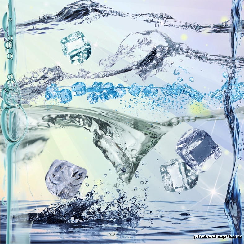 Лед и вода - растровый клипарт