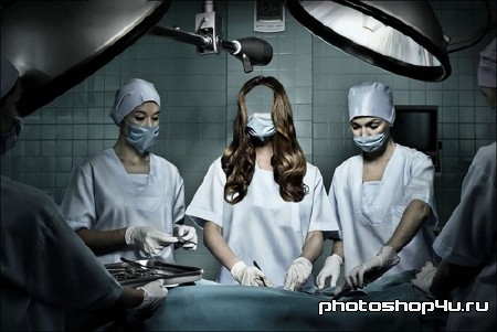 PSD шаблон - Хирург на операции