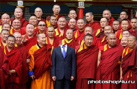 Шаблон для Photoshop - Увлекательное путешествие в Тибет
