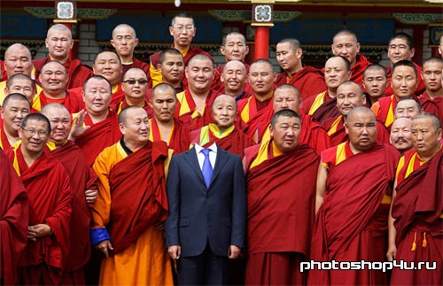 Шаблон для Photoshop - Увлекательное путешествие в Тибет