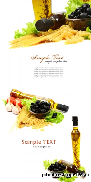 Оливковое масло, сыр и спагетти