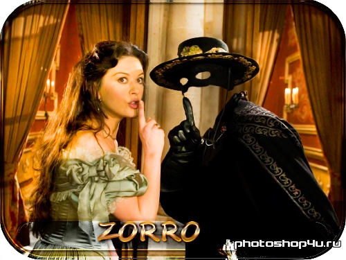Мужской шаблон для фото - Zorro