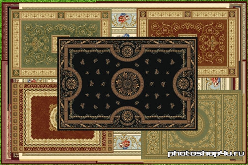 Клипарт - Прямоугольные ковры для виртуального интерьера